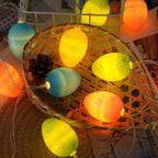 CAKERS Creative Easter Day String Lights|LED Warm White Copper Wire Lights|Hanging Fairy Lights for Bedroom Party Decor,Colorful Eggs,3m(9.8ft)-20LED-USB - Image 7