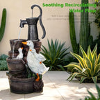 29.1" H Duck Outdoor Fountain with LED, Cascading Waterfall Garden Fountain - Image 5