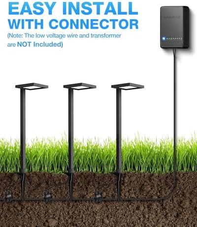 SUNVIE 5W 3000K LED Low Voltage Landscape Pathway Lights Black, 12 Pack - Image 7
