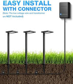 SUNVIE 5W 3000K LED Low Voltage Landscape Pathway Lights Black, 12 Pack - Image 7