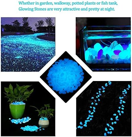 19.4Lbs 4800Pcs Glow in The Dark Stones Garden Pebbles Rocks Indoor Outdoor Decor Luminous Stone for Walkways Driveway Yard Grass Fish Tank Large Bag - Image 6