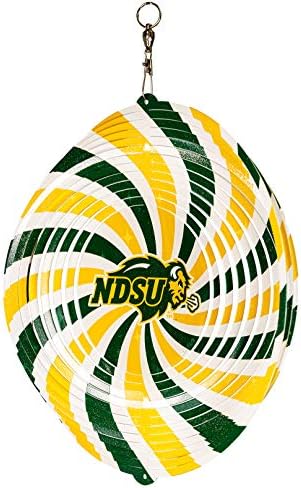 SWEN Products North Dakota State University NDSU Bison Swirly Metal Wind Spinner (Multi) by SWENProducts