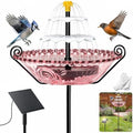 Solar Fountain for Bird Bath Outside, Water Fountain with Stake Stand to Attract Birds for Garden, Patio & Yard by LISINUO
