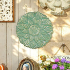 Sungmor Vintage Cast Iron Lotus Stepping Stone,Vintage Green - Image 7