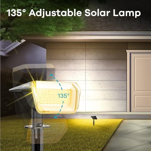 Linkind Solar Spot Lights Outdoor Waterproof Floodlight Warm White 8 Pack - Image 5