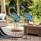 Natelf Outdoor Garden Crane Statues Blue Heron for Lawn Yard Decor - Image 4