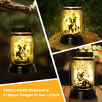 kyoryuger Boston Terrier Gifts for Women/Men Boston Terrier Solar Lanterns Mom Birthday Dog Lovers Lantern Pet Loss Dog Memorial Lights Solar Garden Decor for Yard, Patio,Backyard,Porch Torches Light - Image 2