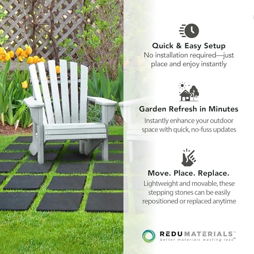 TierraVerde 12”x12” Stomp Stones, Mixed Recycled Material, Square, 10 Pack - Image 6
