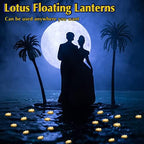 Liliful 36 Pcs Diwali Floating Lotus Lights, 3.94 Inch, White - Image 5