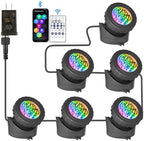 T-SUN Color Changing Pond Lights, 6 Lightheads with Bluetooth APP Control by T-SUN