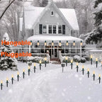SUNSGNE C9 LED Christmas Pathway Lights Outdoor 38 Feet Sidewalk String Lights with Marker Stakes, 25 LED Clear Connectable Christmas Walkway Markers Lights for Outside Porch Garden Yard Lawn Decor - Image 5