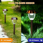 6 Pack Solar Pathway Lights Outdoor, New Upgraded Adjustable Warm & Cool White Solar Lights Outdoor Waterproof, Solar-Powered Garden Light for Path, Walkway, Yard, Driveway, Lawn, Backyard Decor - Image 4