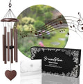 32" Memorial Wind Chimes Deep Tone Outdoor, C Major Tuned Aluminum Wind Chime with Gift Box & Envelope, Sympathy Wind Chime for Garden Decor Hanging, Heart Pendant, Bronze by Unknown