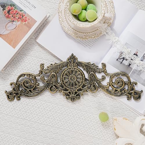 Sungmor Rustic Gold Cast Iron Wall Decor - 17.5in Scroll and Floral Design - Image 3