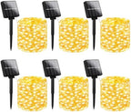 Brightever Solar String Lights, 6-Pack Total 240FT 600LED Solar Fairy Lights with 8 Lighting Modes, Solar Lights Outdoor Waterproof for Patio Christmas Wedding Party Tree Yard Decoration (Warm White) by Brightever