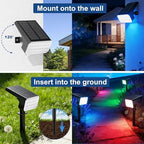 LANSOW Solar Spot Lights Outdoor Color Changing, 8Pack/7 Modes Waterproof Solar Christmas Landscape Spotlights, LED Solar Powered Flood Lights for Yard Garden Pathway Outside Halloween, Auto ON/Off - Image 6