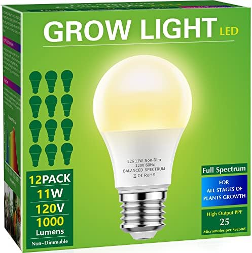 Briignite Grow Light Bulbs, LED Grow Light Bulb A19 Bulb, Full Spectrum by WelcometoBriigniteenjoyyourtimehere