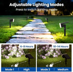 JEJOT Solar Spot Lights Outdoor Waterproof, Solar Spotlights, 6 Pack - Image 2