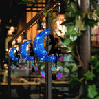 Memorial Wind Chimes Solar Hanging Glass Moon Lights Metal Fairy Angel Outdoor Wind Chimes for Mom Loved One Gifts - Image 5