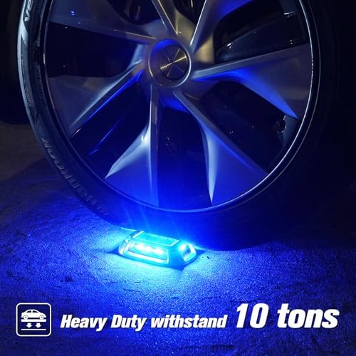 VOLISUN Solar Driveway Lights Dock Deck Lights 8 Pack,9 Colors in 1 Led IP67 Waterproof Outdoor Warning Step Light for Driveway Sidewalk Pathway RGB - Image 5
