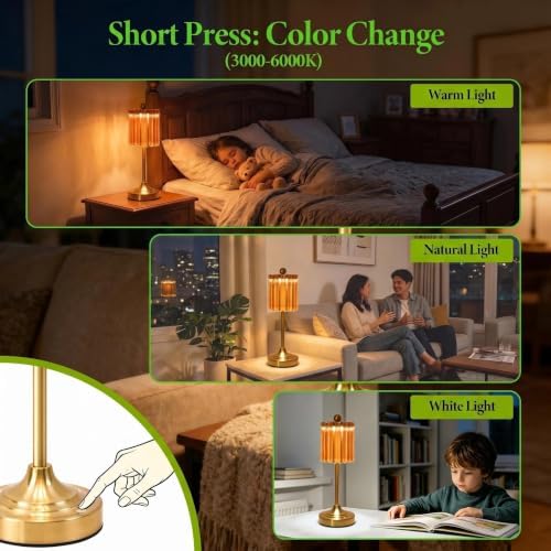Small Vintage Cordless Table Lamp (Amber-01, 1 Pack) - Image 3