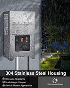 SURAIELEC 300W Outdoor Light Transformer with Photocell Sensor, ETL Listed - Image 5