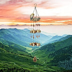 Bird Nest Wind Chimes,Wind Chimes for Outside with 12 Wind Bells for Glory Mothers Love Gift,Bird Bells Chimes Hanging Decoration for Outside Garden Yard Church, Bronze - Image 4