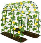 Garden Arch Trellis for Climbing Plants Outdoor - 83" H*71" W*43" L (Green) by TrellumeGardenHome