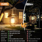 Metal Solar Lanterns, Bronze Hanging Solar Lights for Outside, 4 Pack - Image 6