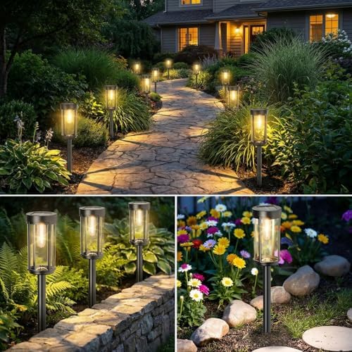 Sparkblaze Solar Pathway Lights Outdoor, 12 Pack, Warm White - Image 4
