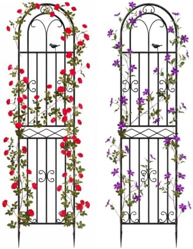 ARIFARO 2 Pack 78" H x 20" W Metal Garden Trellis for Climbing Plants by ARIFARO