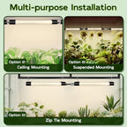Hlite LED Grow Light 16 inch, Hanging Full Spectrum Linkable 2 Pack - Image 7