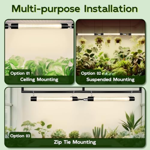 Hlite LED Grow Light 16 inch, Hanging Full Spectrum Linkable 2 Pack - Image 7