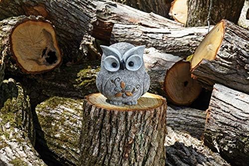 Roman 7.75" H Pebble Owl Statue Pudgy Pals, Garden Decor, Garden Gift - Image 2