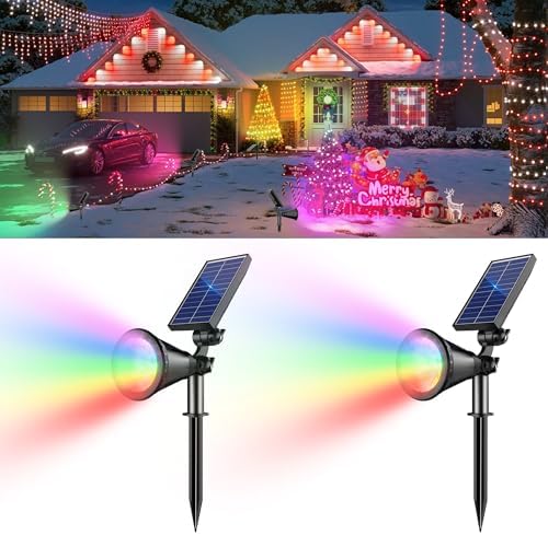 Solar Lights Outdoor Waterproof Spot Lights, Multicolor 2 Pack by Unknown