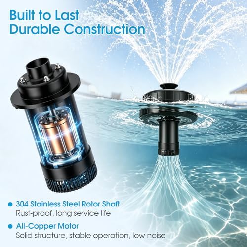 Pond Fountain Aerator, 750W 1HP 30000 Gallon Floating Fountain with Timer - Image 3