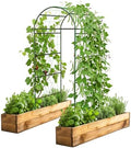 Garden Arch Trellis with Netting, Metal Garden Trellis for Climbing Plants by YAHKBTENBrand