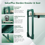 SakerPlus Garden Kneeler and Seat, Heavy Duty Foldable Garden Stool - Image 3