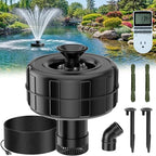 Antfraer 750W Floating Pond Fountain Aerator, 1HP Pond Aerator Fountain with Timer, 2 Nozzles, 110V 10FT Spray Height, for Large Pond Lake, Koi Fish Pond, Agricultural Irrigation, Pond Oxygenation by Antfraer