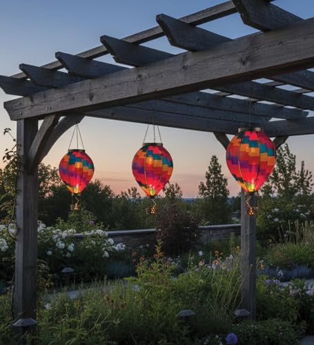 Regal Art & Gift Hot Air Balloon Solar Lantern, Hanging Outdoor Waterproof - Image 2