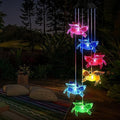 Hummingbird Solar Wind Chimes for Outside - Color Changing LED Outdoor Solar Lights Waterproof Windchimes, Home Garden Patio Yard Porch Decoration (Pig) by WCLC
