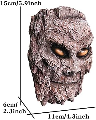 New Halloween Decoration Tree Bark Monster Yard Decor, Halloweens Face Props, Bark Face Tree Person Decoration for Halloween, Outdoor Scary Spooky Facial Hanging Ornament (Brown) - Image 7