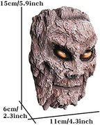 New Halloween Decoration Tree Bark Monster Yard Decor, Halloweens Face Props, Bark Face Tree Person Decoration for Halloween, Outdoor Scary Spooky Facial Hanging Ornament (Brown) - Image 7