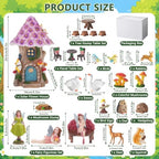28Pcs Solar Fairy Garden House Resin Kit - Image 3