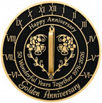 50th Golden Wedding Anniversary Sundial with Stand 50th for Couples 1976-2026 Metal Garden Decor Outdoor Indoor Sun Clock 6.5 Inch - Image 4