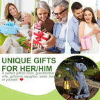 YODY Garden Statues Outdoor Garden Decor: Dog Statue with Solar Lantern for Yard Art Lawn Ornaments Porch Patio Balcony Home House - Birthday Gifts for Grandma Mom Women - Image 3