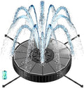 Solar Fountain with 3 Spray Height, Works in Shade, 3.5W Glass Solar Bird Bath Fountains with 2000mAh Battery and 4 Rotating Rods, 7 Nozzles, Outdoor Water Fountain Pump for Garden, Pool, Pond by GAIZERLSolarBirdBathFountain