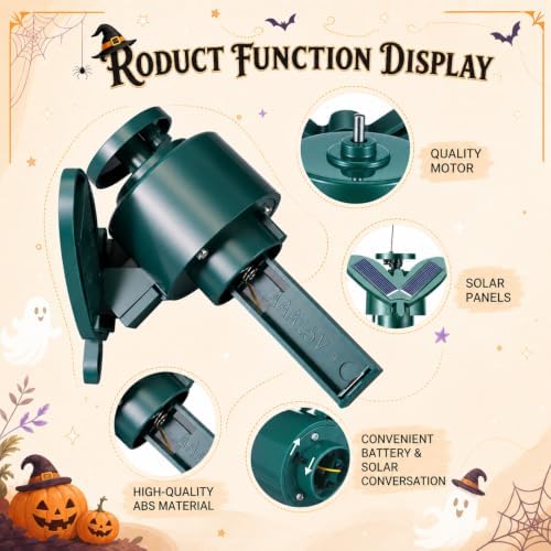 Retisee 12 Pcs Flying Ghost Bat Decorations Solar Outdoor Halloween Stakes - Image 7