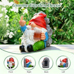 Funny Garden Gnomes Statues Outdoor Decor, Solar Gnomes Outdoor Decorations for Yard, Patio, Lawn, Porch, Home, Garden Gnome Christmas Birthday Day Gifts for Mom Men Women - Image 6