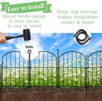 Decorative Garden Fence, 17in (H) x 20ft(L) No Dig Fence - Image 3